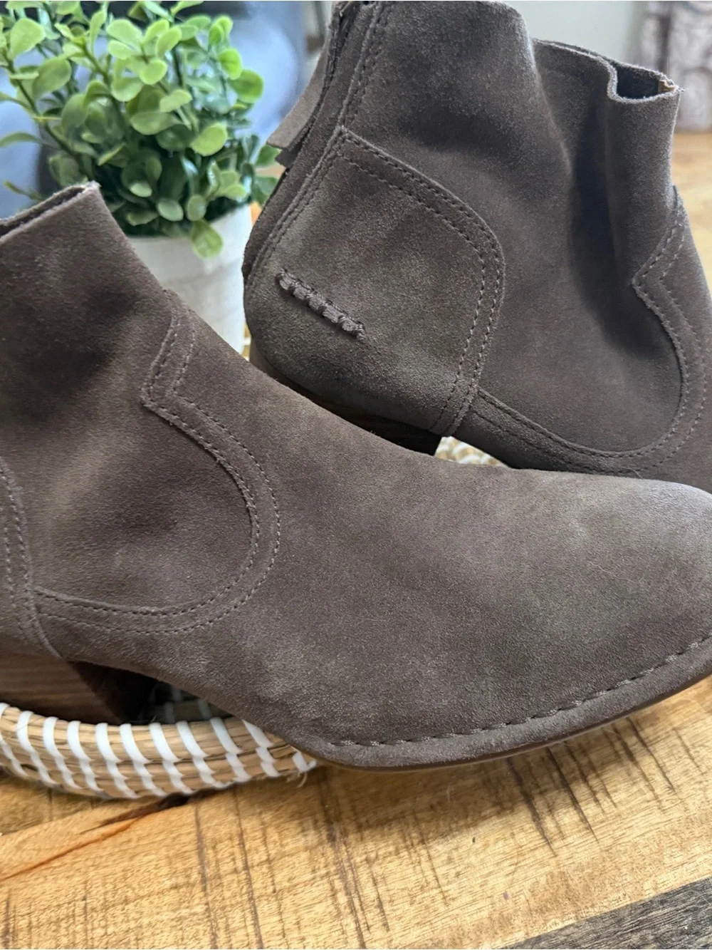 UGG Bandara Mole Gray Suede Ankle Booties